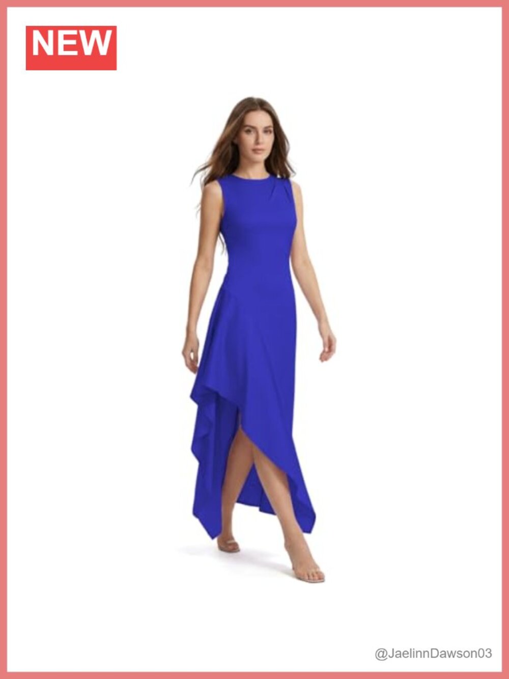 Satin Maxi Dress Sleeveless Ruffle High Low Formal Wedding Guest Cocktail